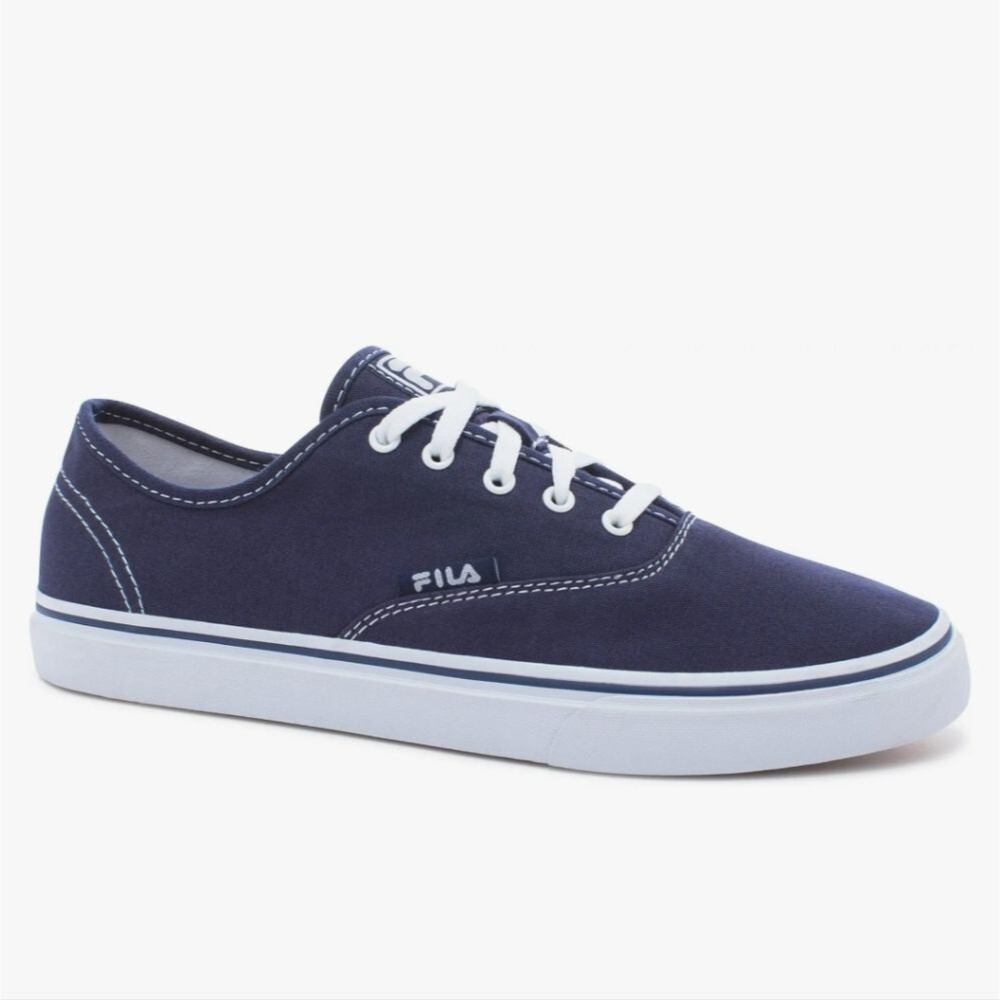 Fila Men's Classic Canvas Casual Tennis Shoes Sneakers, Navy Blue, Sz 12